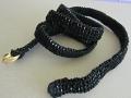Waist Belt for Girls, Black Shimmer Beaded Waist Belt Kamar Band #6393